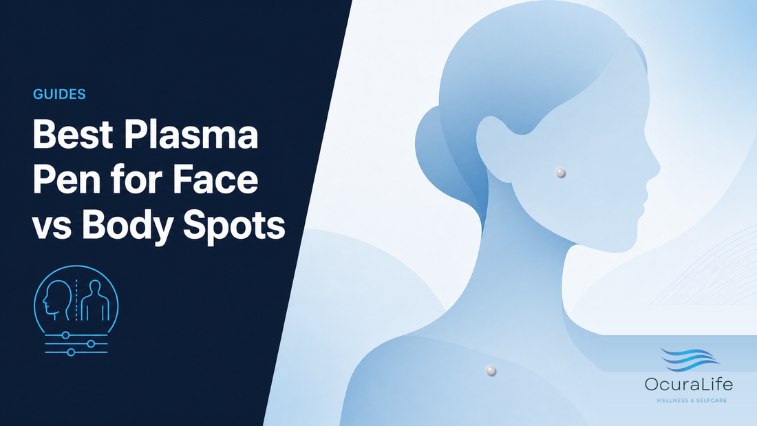 OcuraLife guide hero for choosing a plasma pen for face and body spots