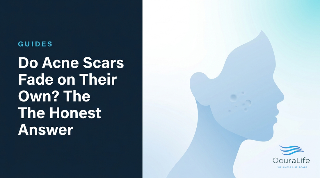 Editorial illustration: Do Acne Scars Fade on Their Own? The Honest Answer