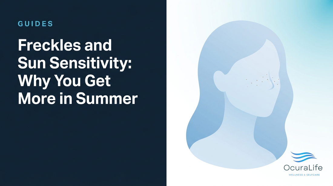 Editorial illustration: Freckles and Sun Sensitivity