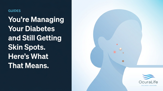Editorial illustration: You're Managing Your Diabetes and Still Getting Skin Spots. Here's What That Means.