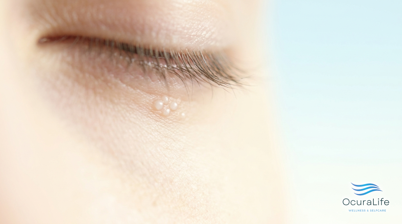Milia on the Lower Lash Line vs Clogged Oil Glands