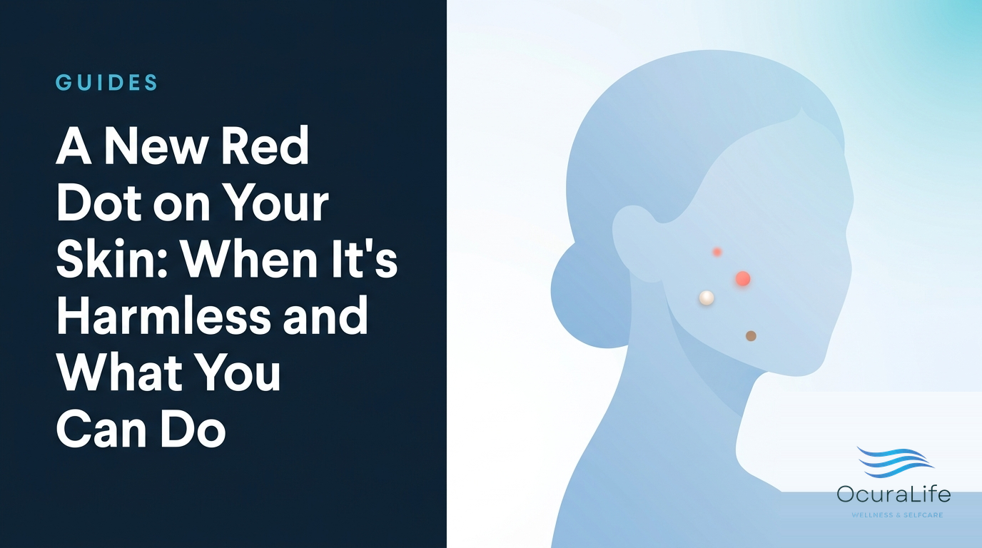 Editorial illustration: A New Red Dot on Your Skin: When It's Harmless and What You Can Do
