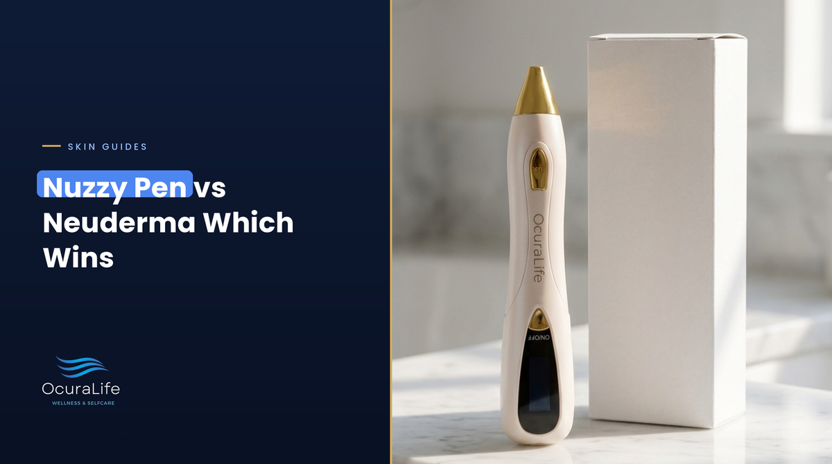 Nuzzy Pen vs Neuderma: which at-home plasma pen wins, with the OcuraLife Plasma Pen