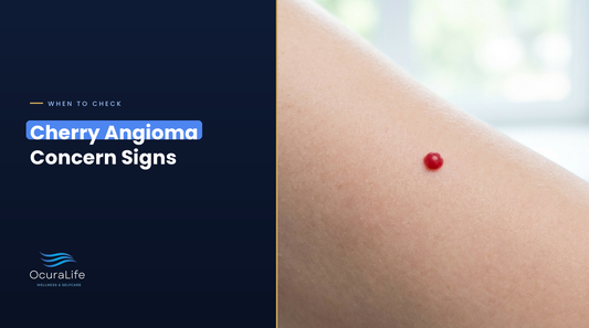 A small red cherry angioma on the upper arm, and the signs that mean it is worth a doctor's look