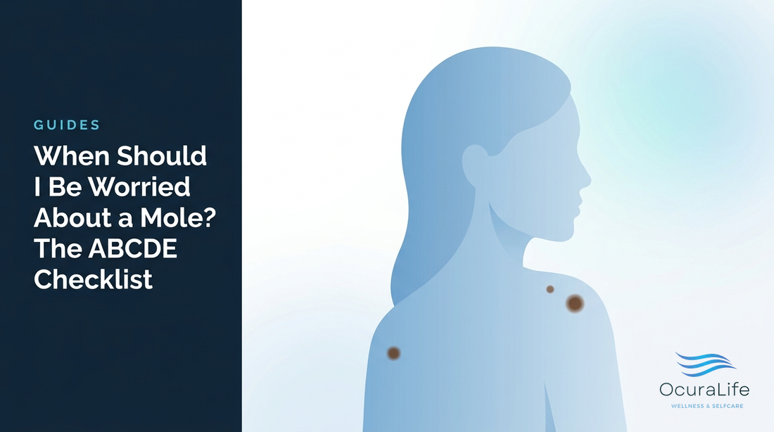 Editorial illustration: When Should I Be Worried About a Mole? The ABCDE Checklist
