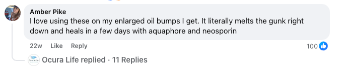 Amber, verified Facebook review