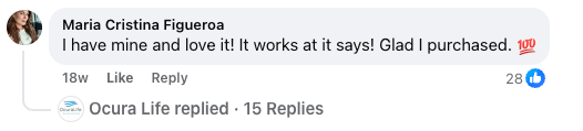 MariaCristina, verified Facebook review