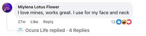Miylena, verified Facebook review