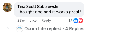 Tina, verified Facebook review