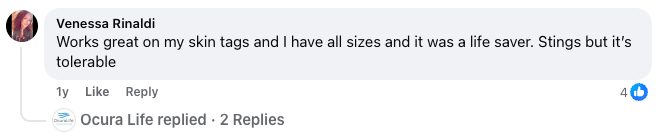 Venessa, verified Facebook review