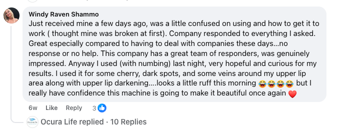 Windy, verified Facebook review