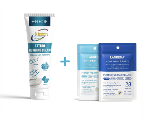 Ocura numbing cream and healing patches aftercare set for plasma pen treatment