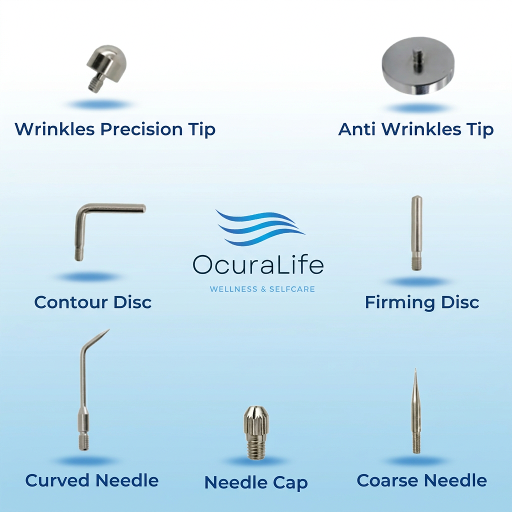 Ocura advanced needle kit with assorted tips for plasma pen treatments