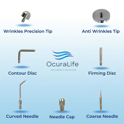 Ocura advanced needle kit with assorted tips for plasma pen treatments