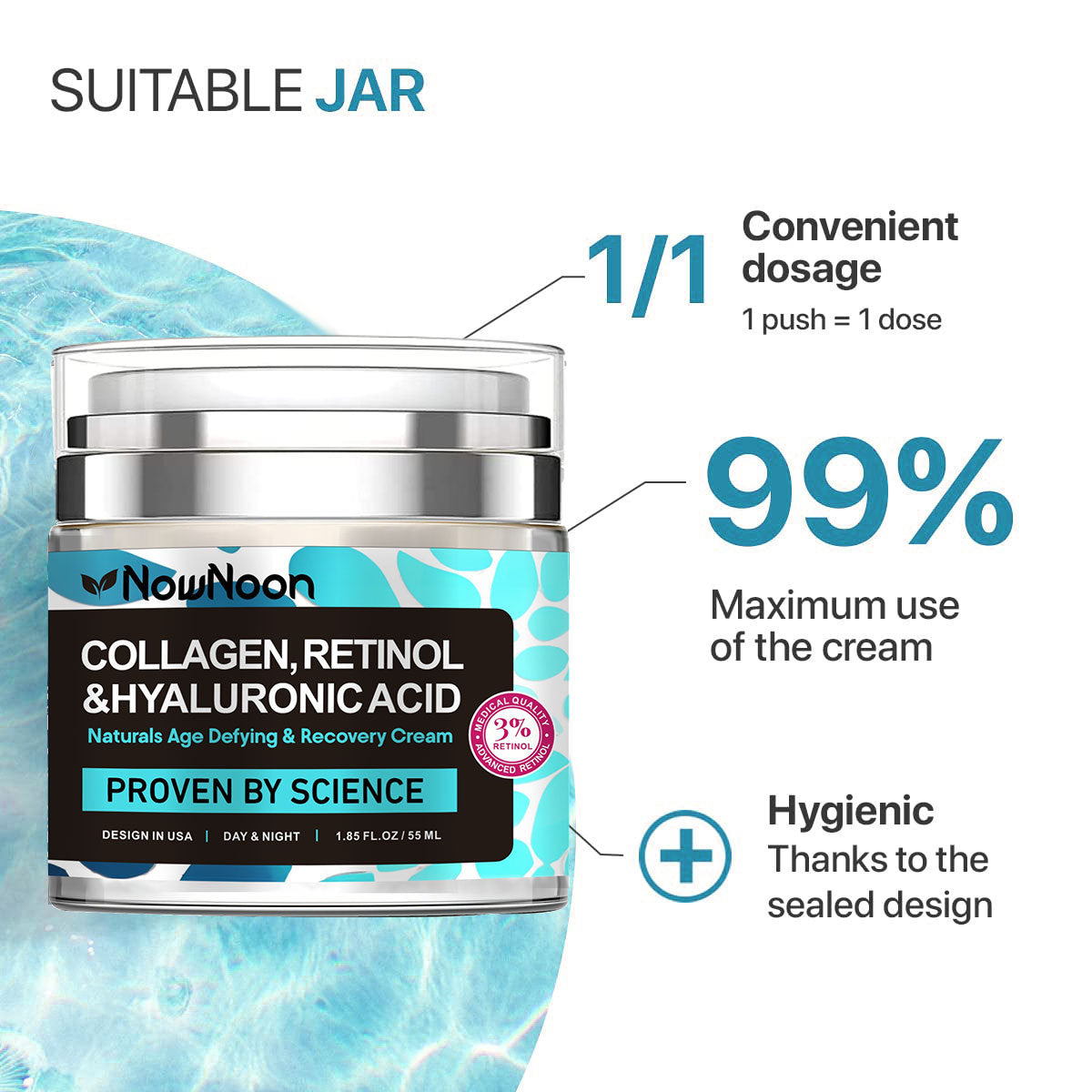 Ocura collagen recovery cream for skin barrier repair after treatment