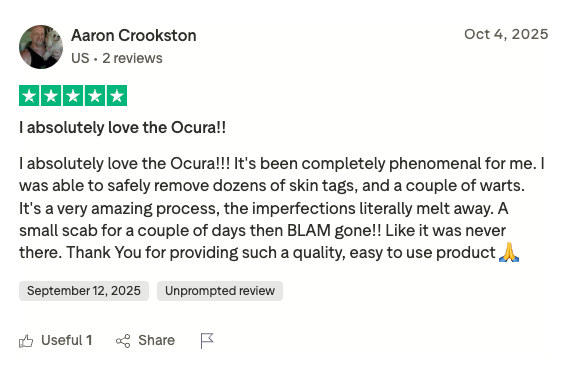Aaron Crookston, verified Trustpilot review